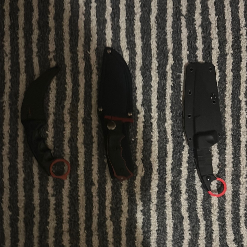 Elegant Black and Red Accessory Set